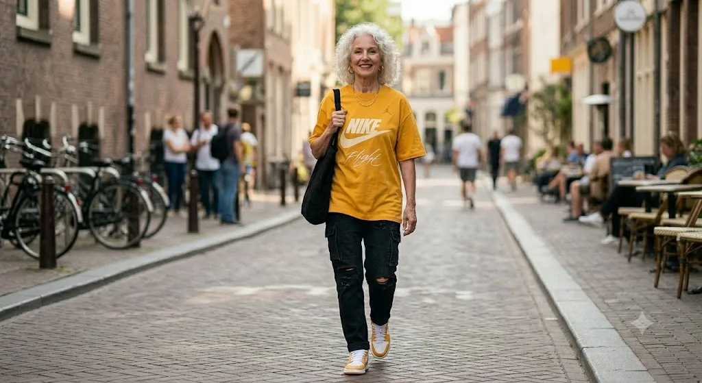 Air Jordan  Oversized Tee – Golden Yellow