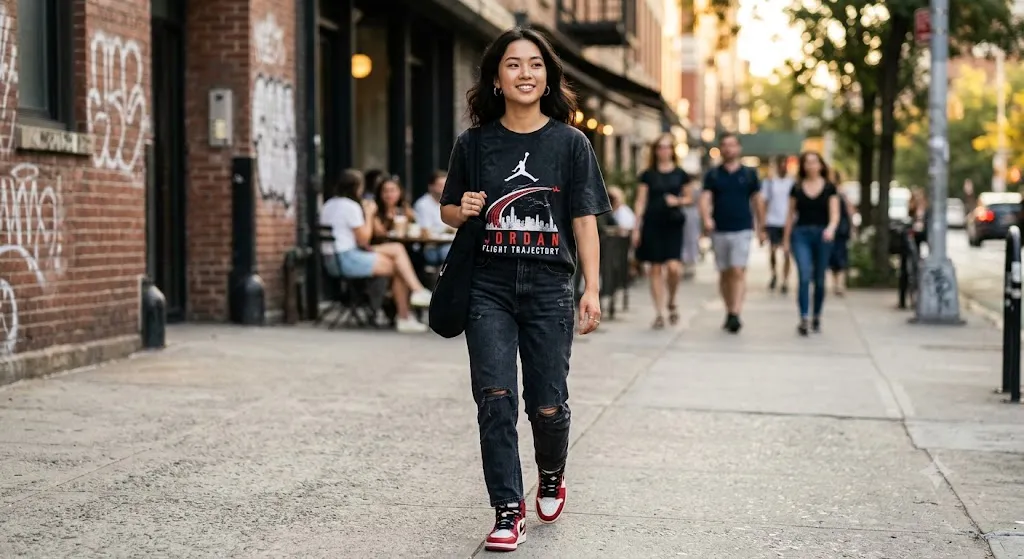 Air Jordan "Flight Trajectory" Graphic Tee – Vintage Black