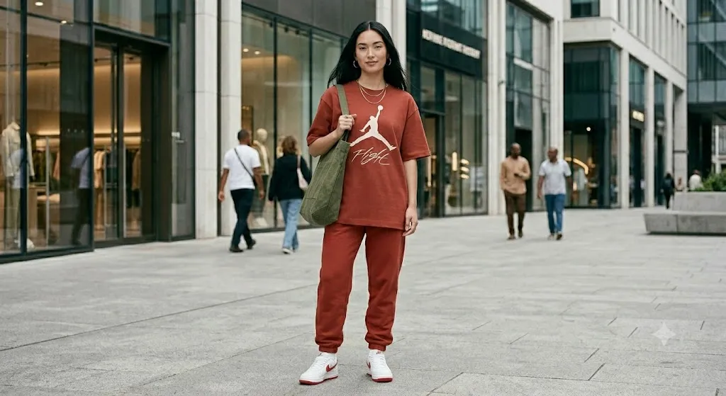 Air Jordan Oversized Tee – Brick Red