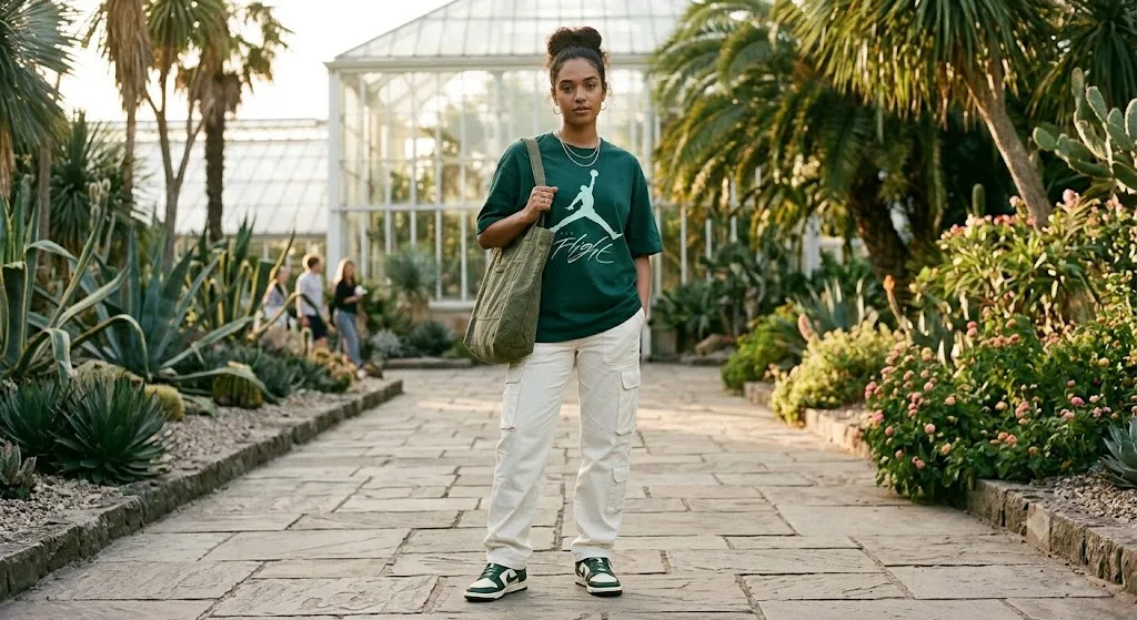 Air Jordan Oversized Tee – Deep Pine Green