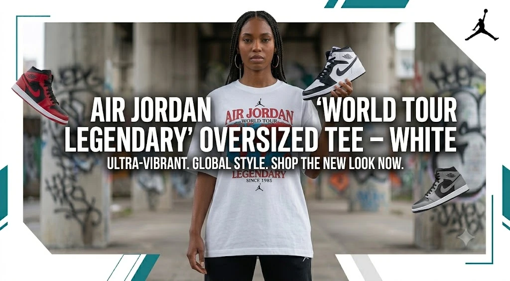 Air Jordan World Tour Legendary Oversized Tee – White