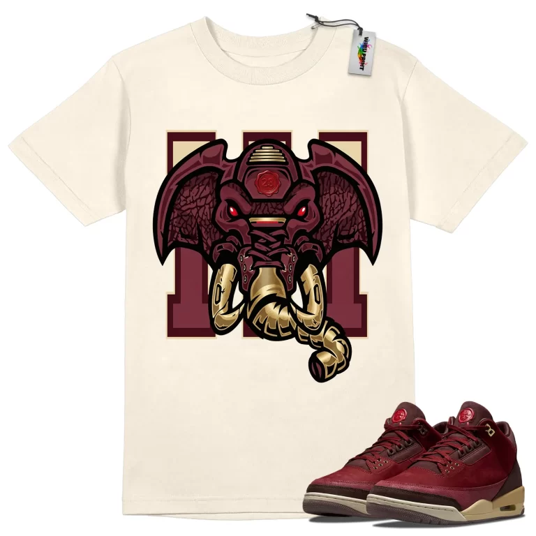 Cyber Elephant Tee to Match Jordan 3 Bin 23