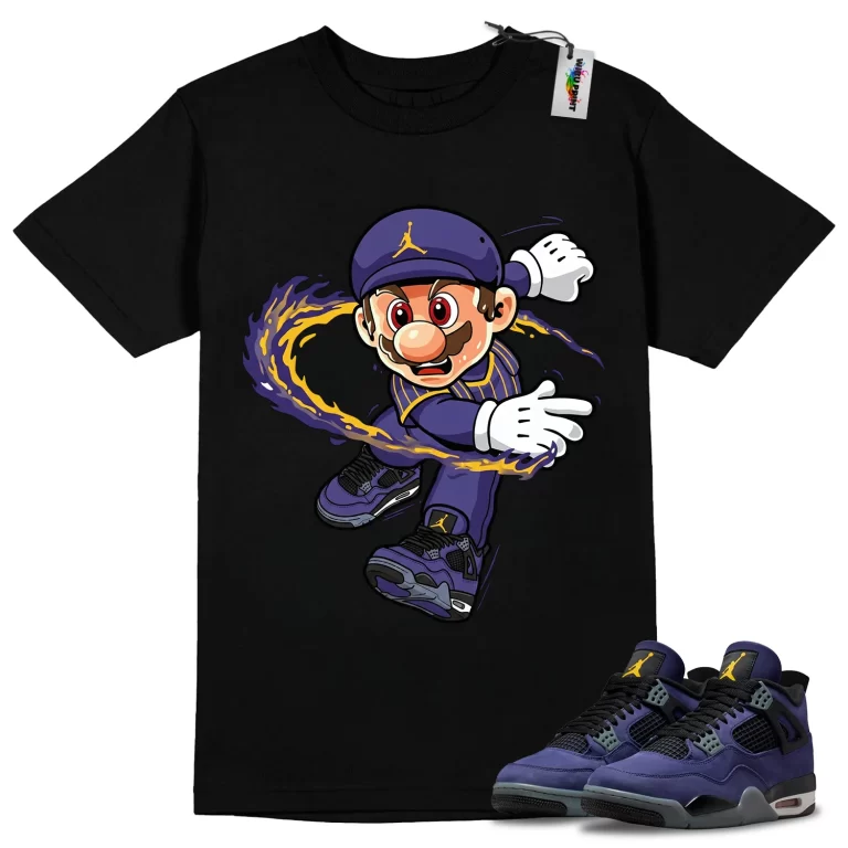Fire Kicks Tee to Match Jordan 4 Lakers