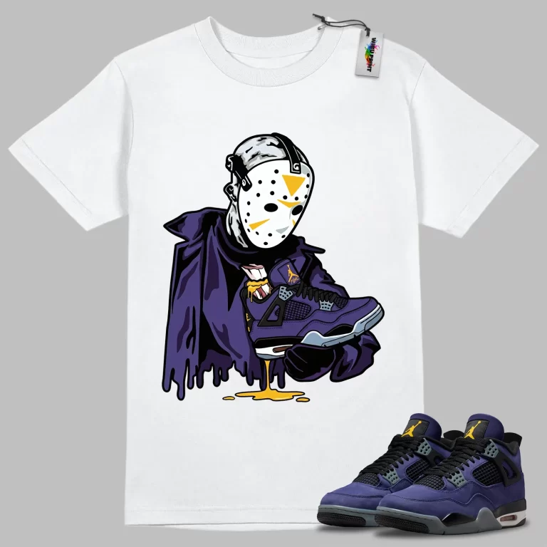 Hockey Mask Tee to Match Jordan 4 Lakers
