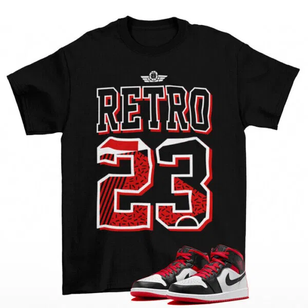 Jordan Shirts Black Retro 23 Varsity
