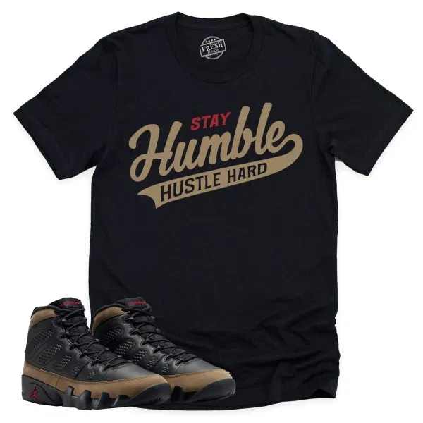 Jordan Shirts Black Stay Humble Hustle Hard