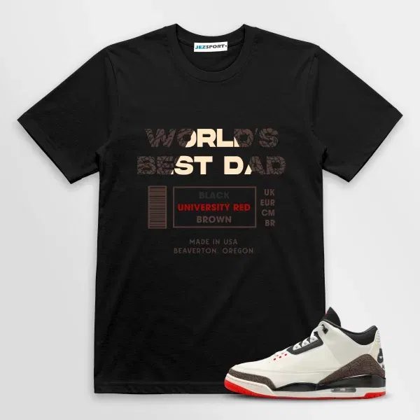 Jordan Shirts Black World's Best Dad Shoebox
