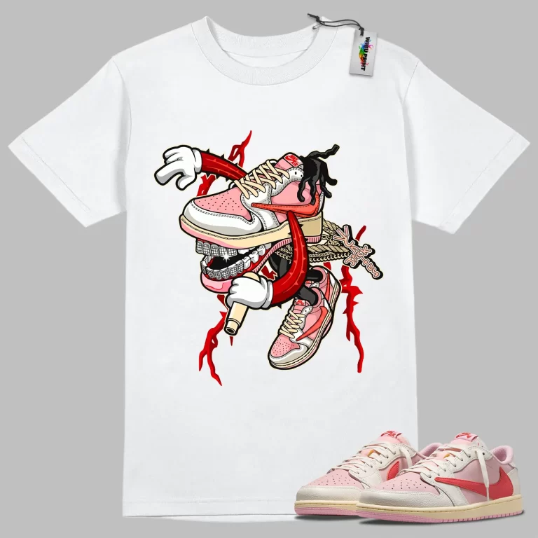 "Pink Grillz Tee to Match Jordan 1 Tropical Pink"