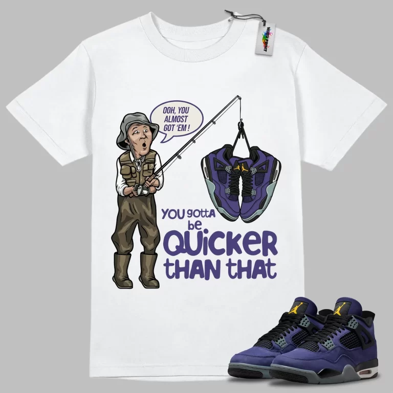 Quicker Than That Tee to Match Jordan 4 Lakers