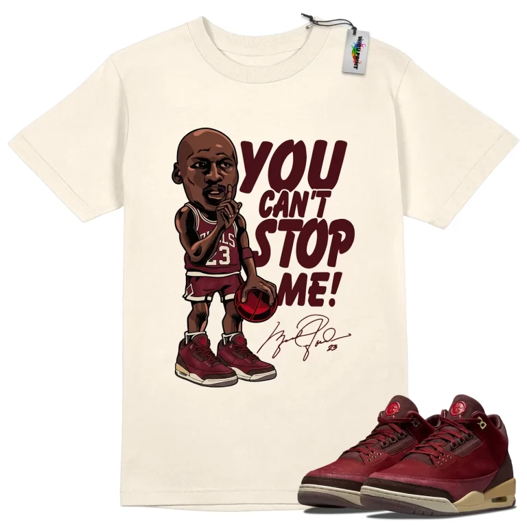 Stop Me Tee to Match Jordan 3 Bin 23-4