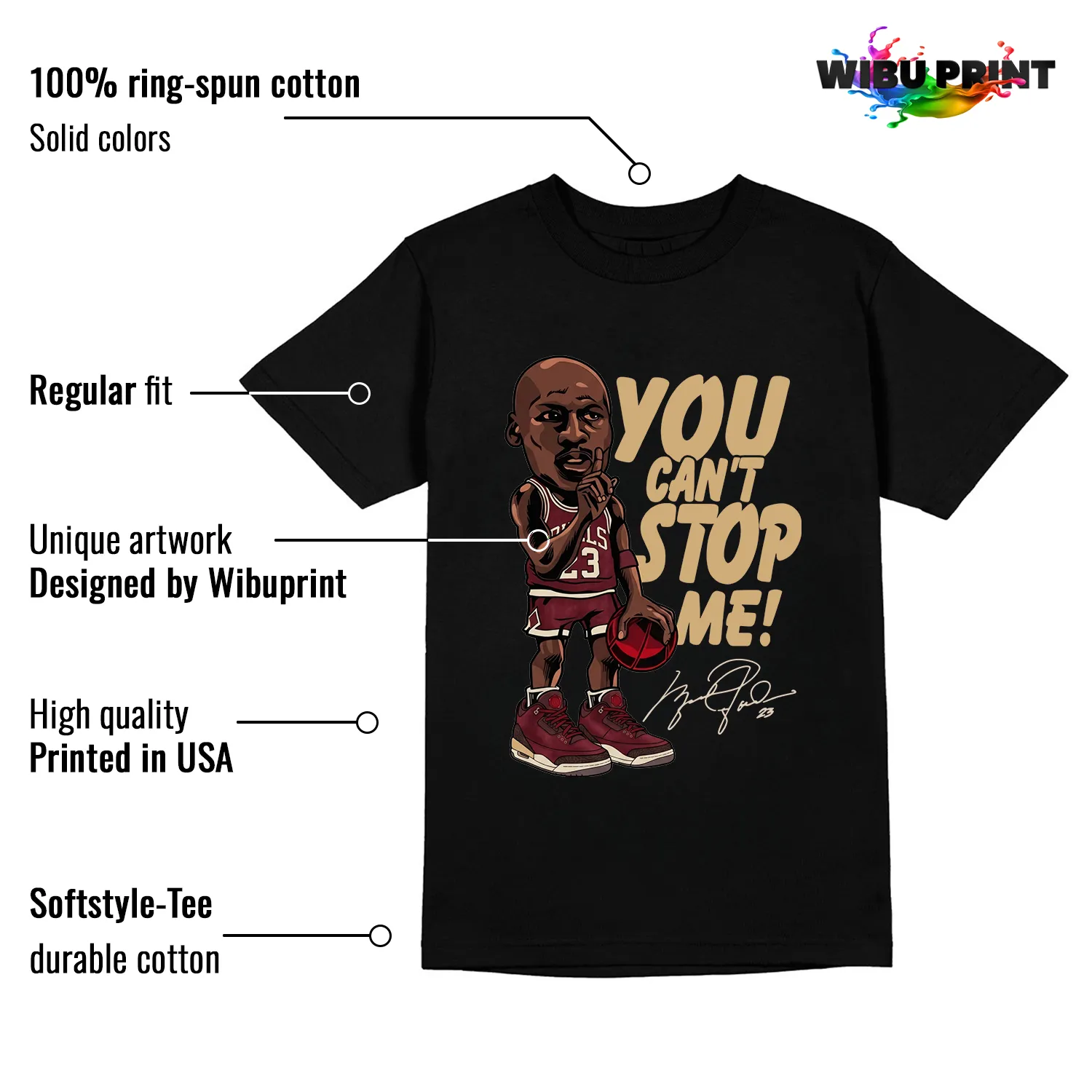 Stop Me Tee to Match Jordan 3 Bin 23-4