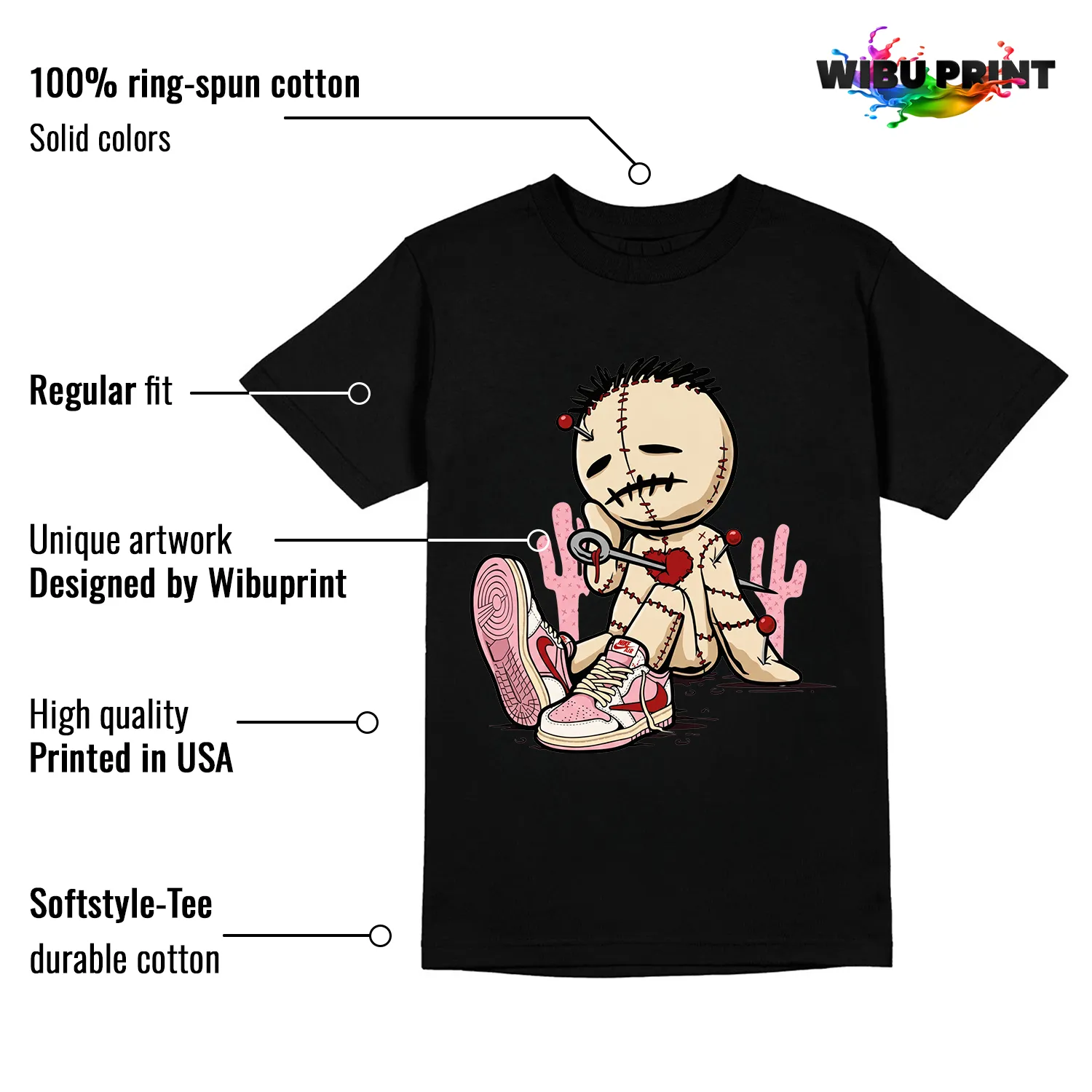 Voodoo Doll Tee to Match Jordan 1 Tropical Pink