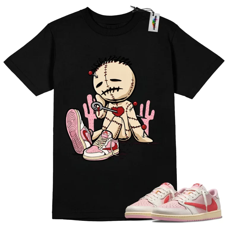 Voodoo Doll Tee to Match Jordan 1 Tropical Pink