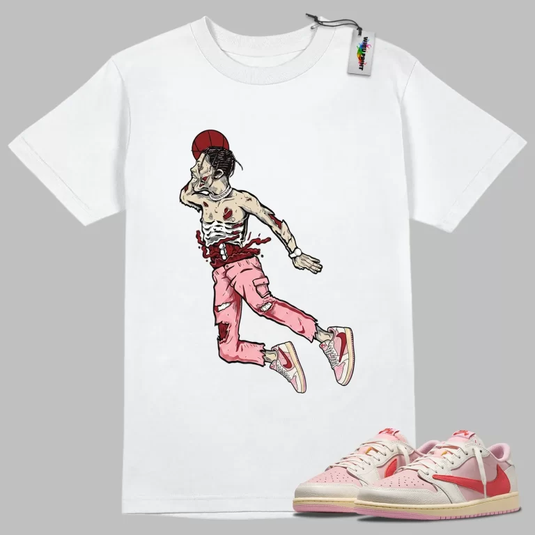 Zombie Dunk Tee to Match Jordan 1 Tropical Pink -1