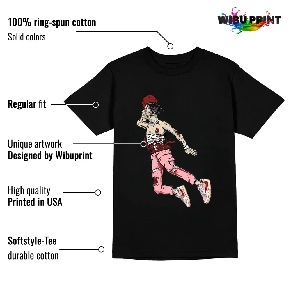 Zombie Dunk Tee to Match Jordan 1 Tropical Pink -1